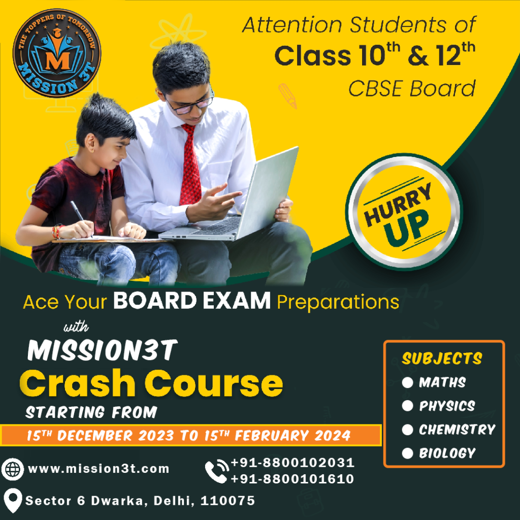 Crash Course Class 10 and class 12 Board Exams